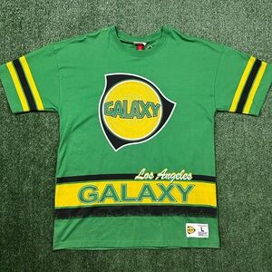LA Galaxy Vintage original logo, Mitchell & Ness throwback t-shirt